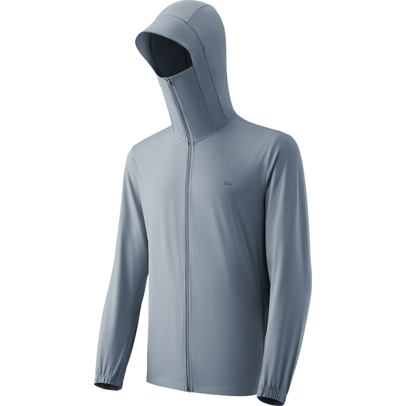 Beneunder Men's Lightweight Breathable UV Protection Sun Jacket AL936 Dark Blue Gray L