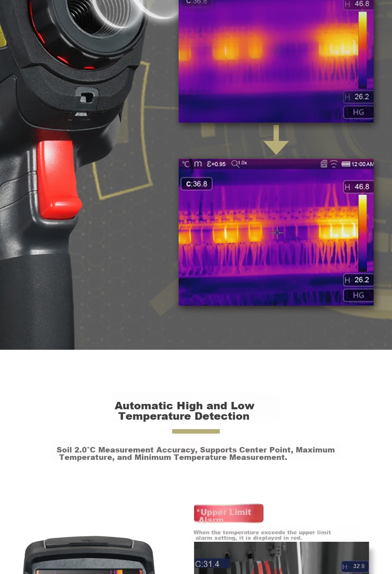 CEM DT-9887H Infrared Thermal Imager HD Floor Heating Electrical Leakage Detection Thermal Camera Touchscreen Smart Connectivity 4