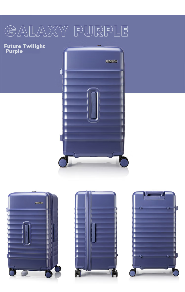 Mei Travel 28-inch Large Capacity Deep Compartment Trolley Suitcase Durable PC Material Password Lock NN0 Purple 15