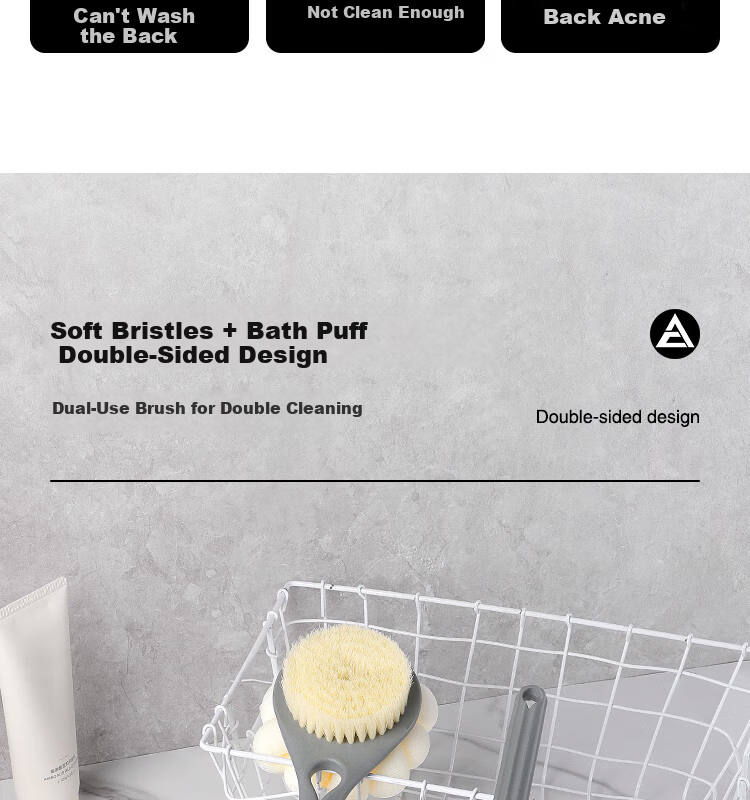 Creative Art Long Handle Bath Brush Back Scrubber Men's Enlarged Bath Ball 4
