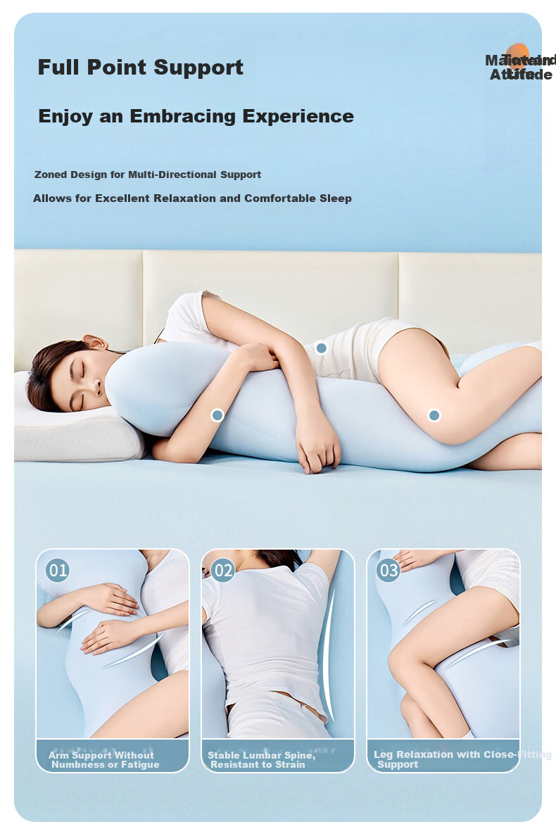 Grace Class A Seahorse Leg-Hugging Body Pillow Side Sleeping Pillow Maternity Long Bolster Pillow Cushion Plush Toy 3