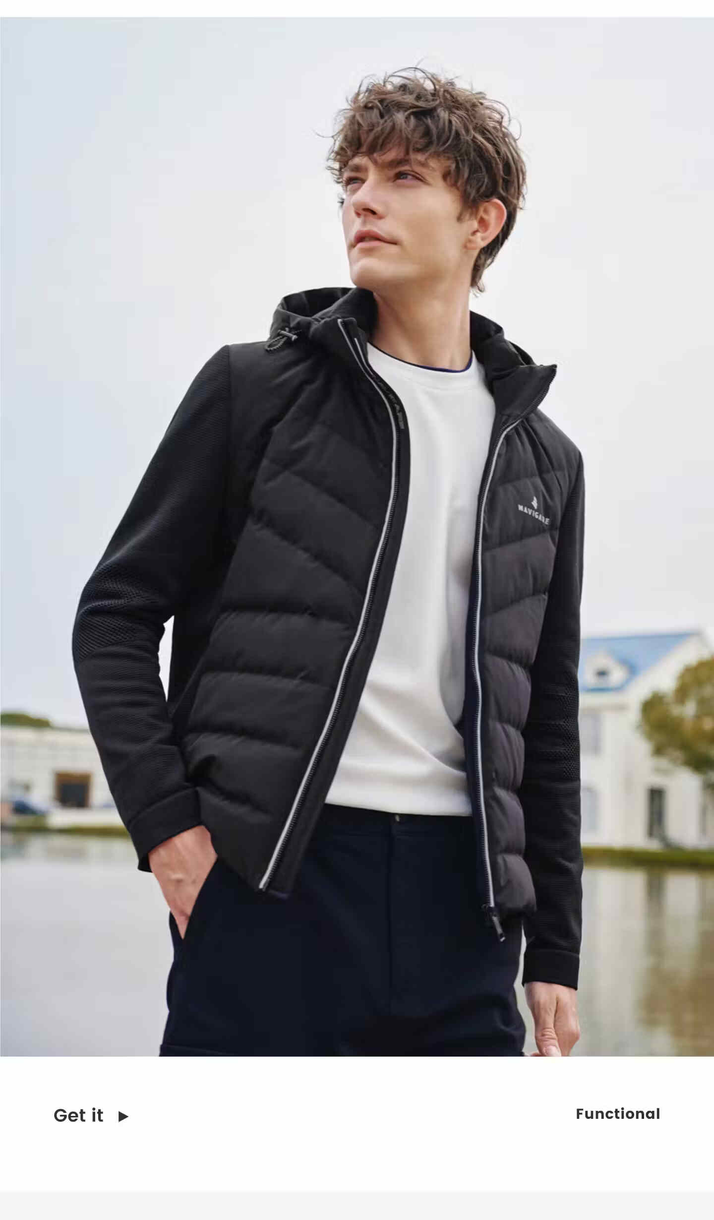 Navikail Italian Small Sailboat 25th Anniversary New Men's Hooded Down Jacket Thin Sports Coat 1341605505 6