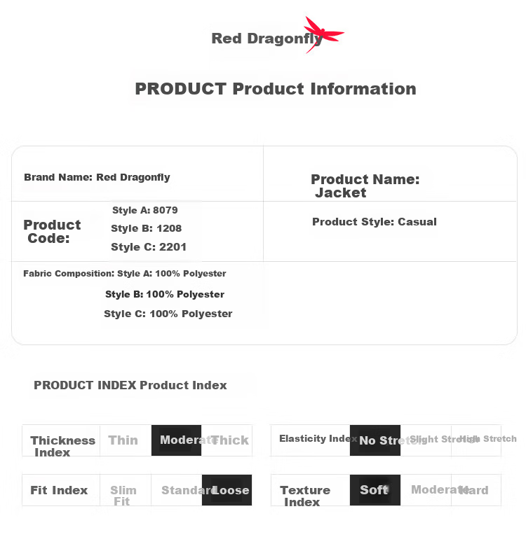 RED DRAGONFLY Men's Business Casual Fashion Simple Versatile Loose Comfortable Hooded Jacket Black A M 6
