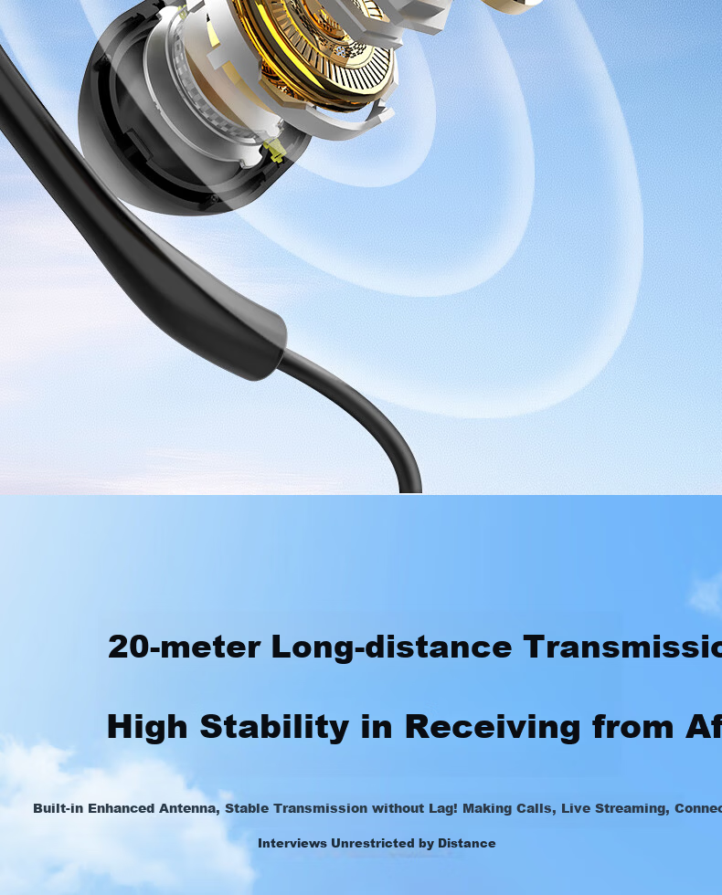 Cuckoo G20 Wireless Live Sound Card Set Headset Microphone Integrated Neckband Open Outdoor Internet Celebrity Singing Equipment Live Streaming 13