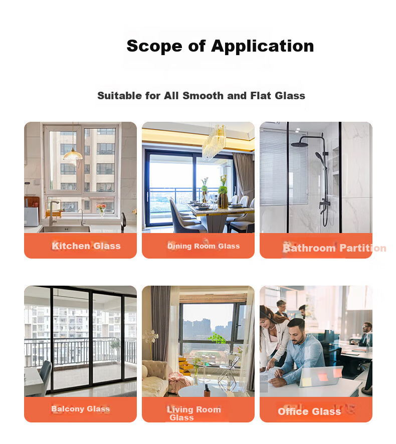 Xinuo Frosted Glass Sticker Translucent Privacy Window Film for Balcony Kitchen Bathroom Rainbow Glass Anti-Peeping Film 9