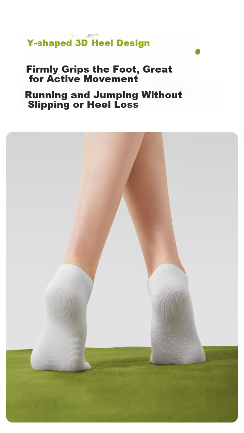 October Crystal Tang Qian Disposable Women's Short Socks Travel Antibacterial Breathable Sweat-Absorbing [5 Pairs] 11
