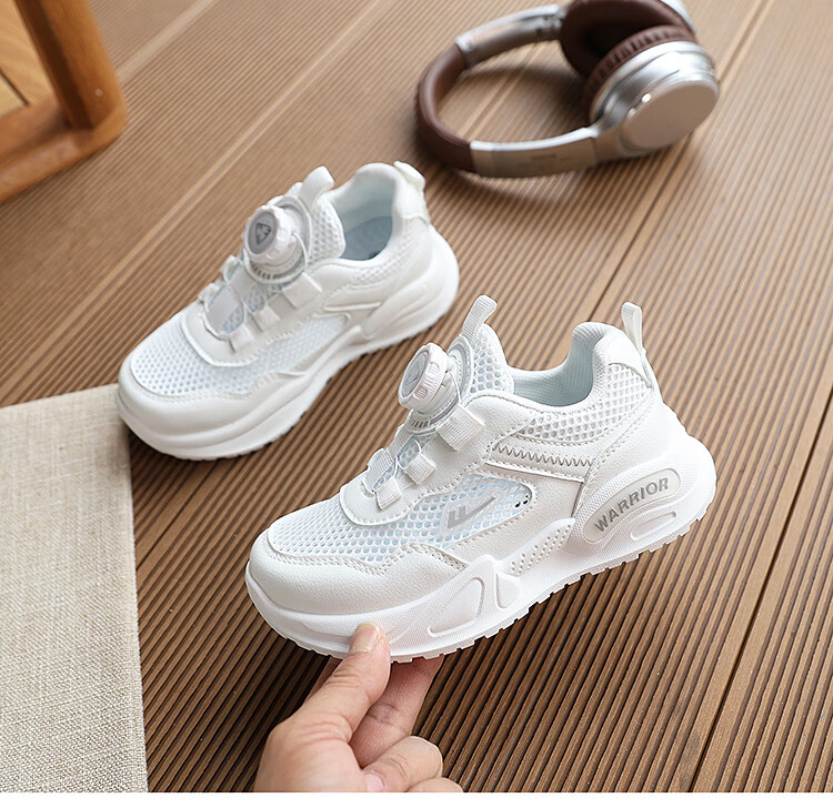 Warrior Kids White Summer Breathable Mesh Sports Running Shoes WZ(CL)-2276 White Size 28 1