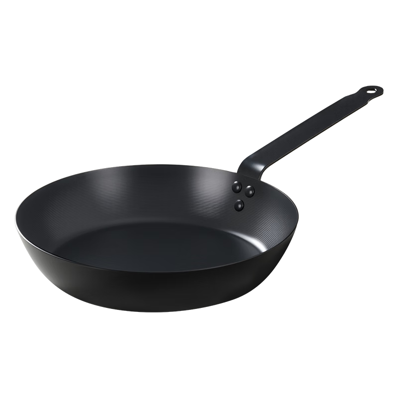 Royalstar 26cm Carbonized Non-Coated Flat Frying Pan for Pancakes and Steaks, Induction Cooker Compatible