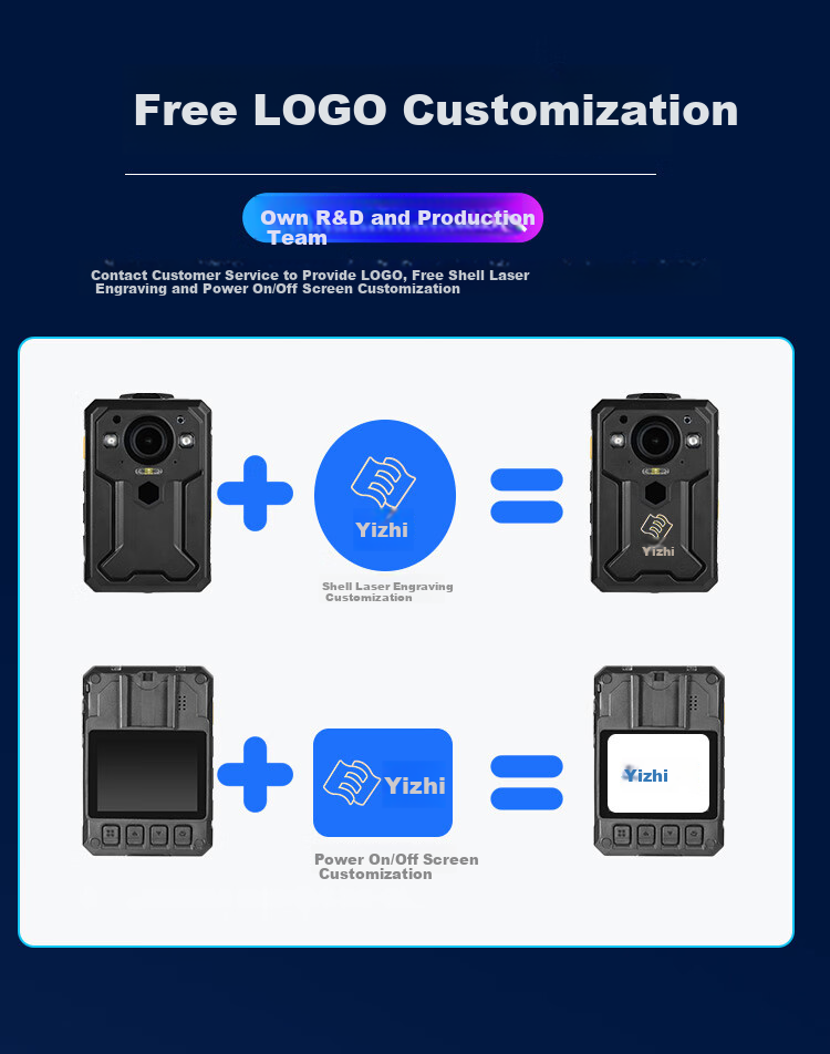 Yizhi Law Enforcement Body Camera 96-Hour Battery Life HD Infrared Night Vision Chest-Mounted Evidence Recorder 128GB 1