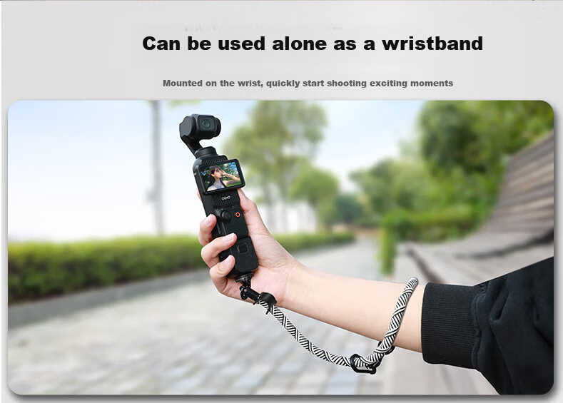 Qiye Lanyard Crossbody Shoulder Strap Wrist Strap for DJI Pocket 3 Accessories, Osmo Pocket 3 Camera Wrist Strap Zebra Color 7