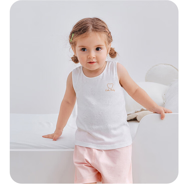 Labi Kids Vest Boys and Girls Summer Mesh Breathable Home Base Layer Top 2-Pack Light Rose Red 100 18