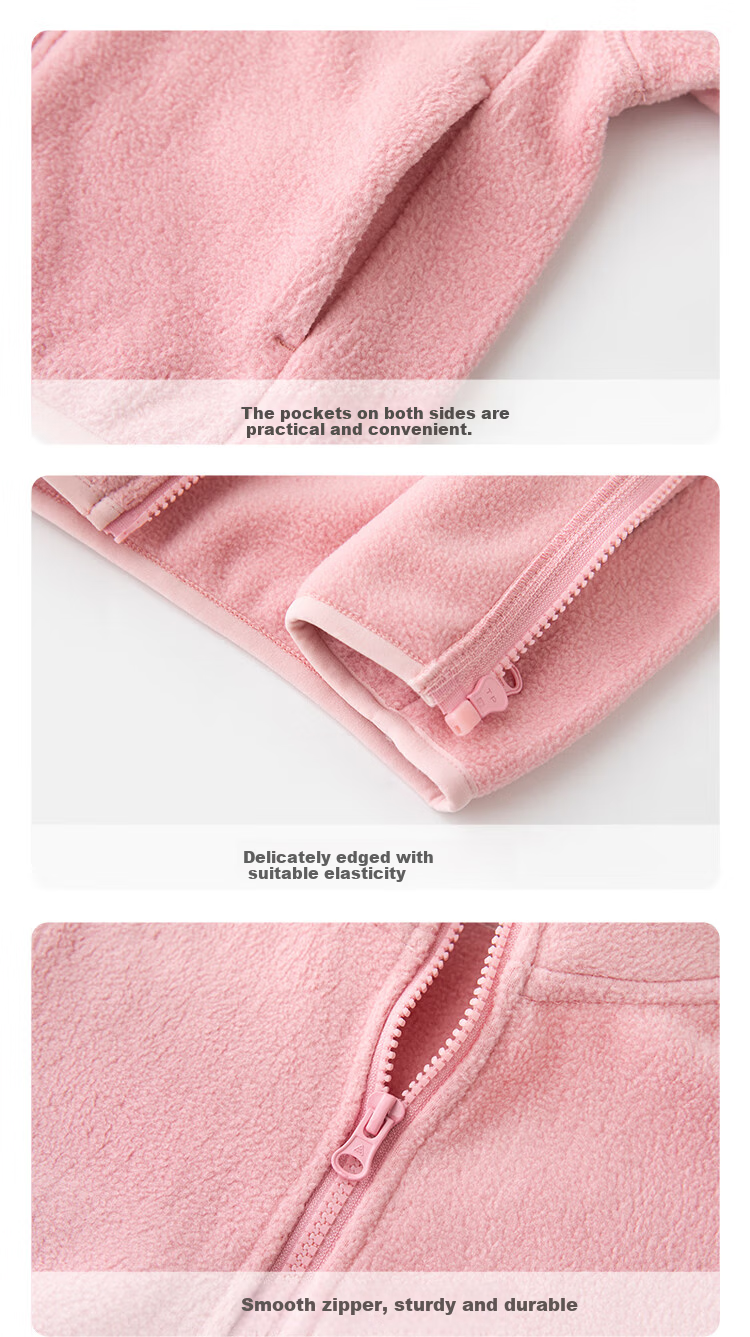 Babyprints Baby Fleece Jacket Zipper Cardigan Warm Autumn Winter Kids Clothing Camel 90 10