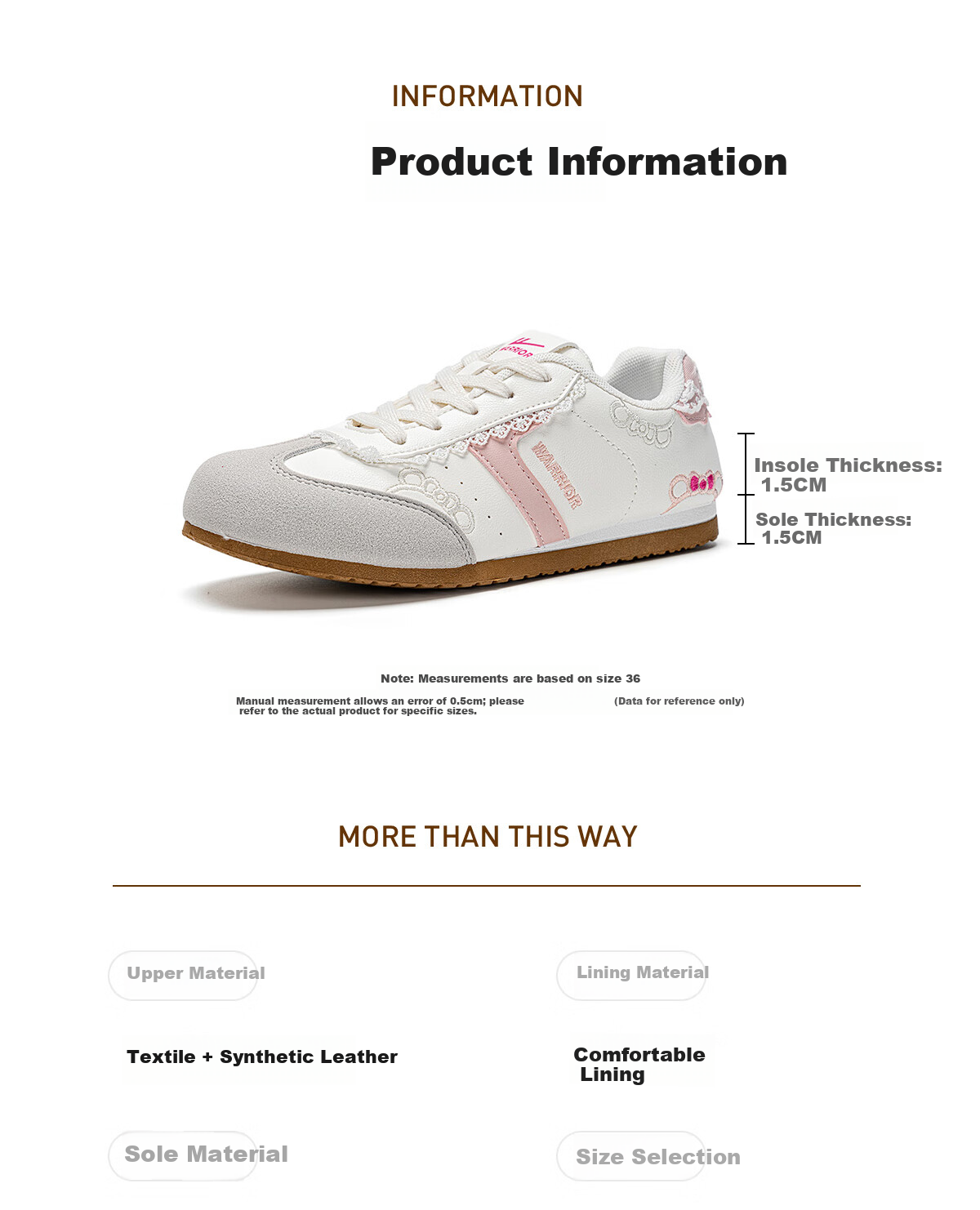 Warrior Embroidered KT Cat Training Shoes Women's New Student Versatile Chic Casual White Shoes Light Gray Pink Size 37 6