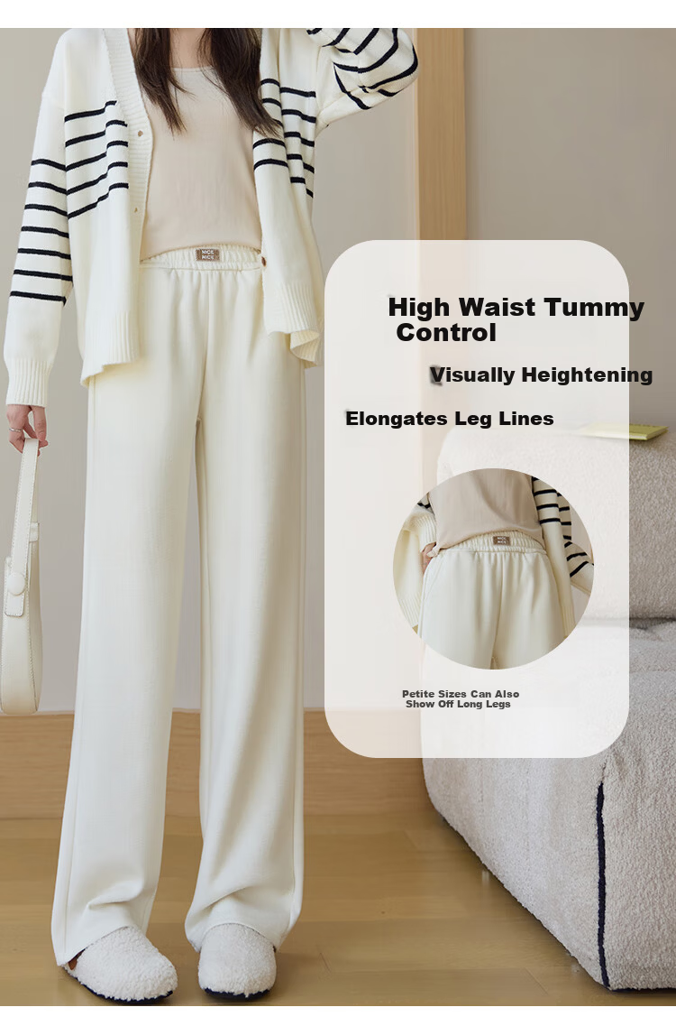 Free Style Wide-Leg Pants for Women Spring 2025 New High-Waist Slim Fit Narrow Casual Trousers 4