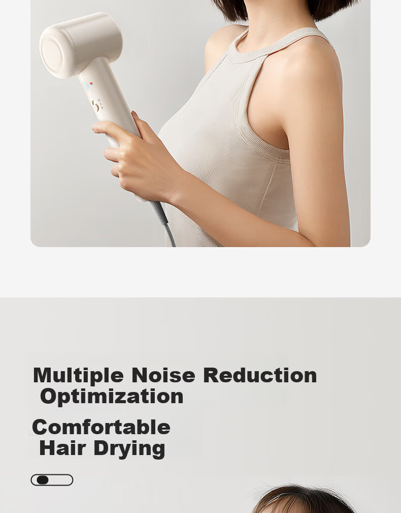 AUX High-Speed Hair Dryer Home Use Powerful Fast-Drying Ionic Hair Care Bladeless Low Noise Electric Hair Dryer 13