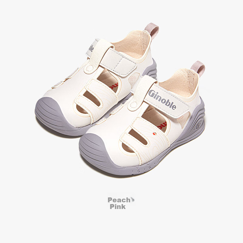Ginoble Baby Sandals, Summer Breathable Walking Shoes, Boys And Girls Shoes, Infant Functional Shoes, GB2435 Peach Pink