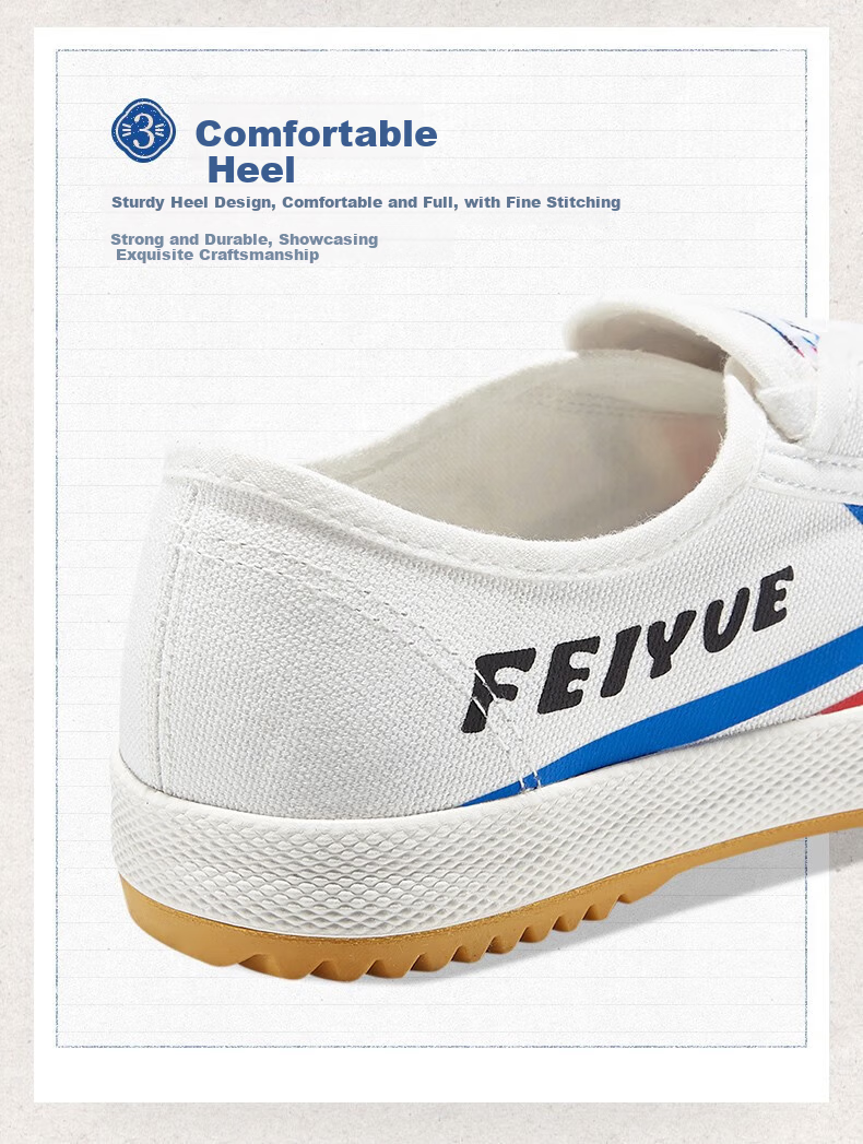 Feiyue Official Men's Canvas Shoes 2026 Summer New Casual Sneakers White Black Size 39 10