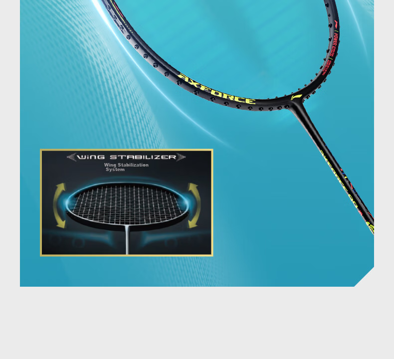 LI-NING Thunder 80JR Badminton Racket 5U Black Pre-Strung for Adults and Youth Professional Use 7