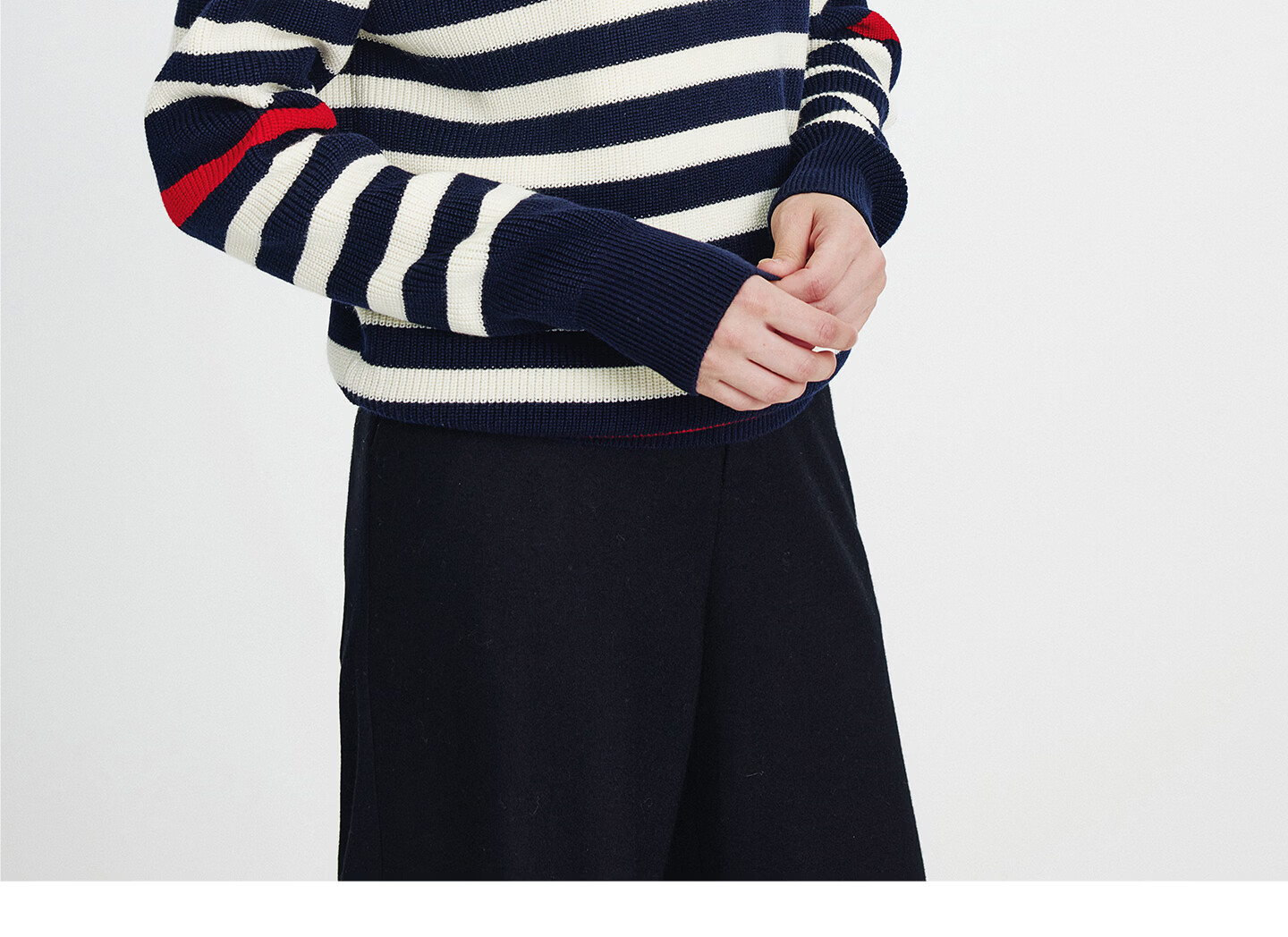 Navikail Italian Small Sailboat Women's 2025 New Striped Knit Loose Large Lapel Sweater 2334045506 16