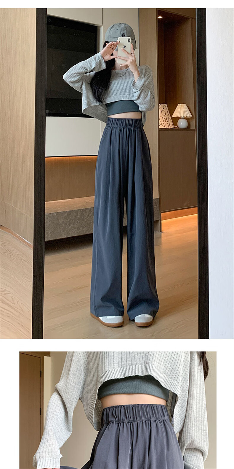 Langsha Japanese Style Yamamoto Pants Women Spring Summer 2026 New High Waist Casual Straight Loose Wide Leg Pants 22