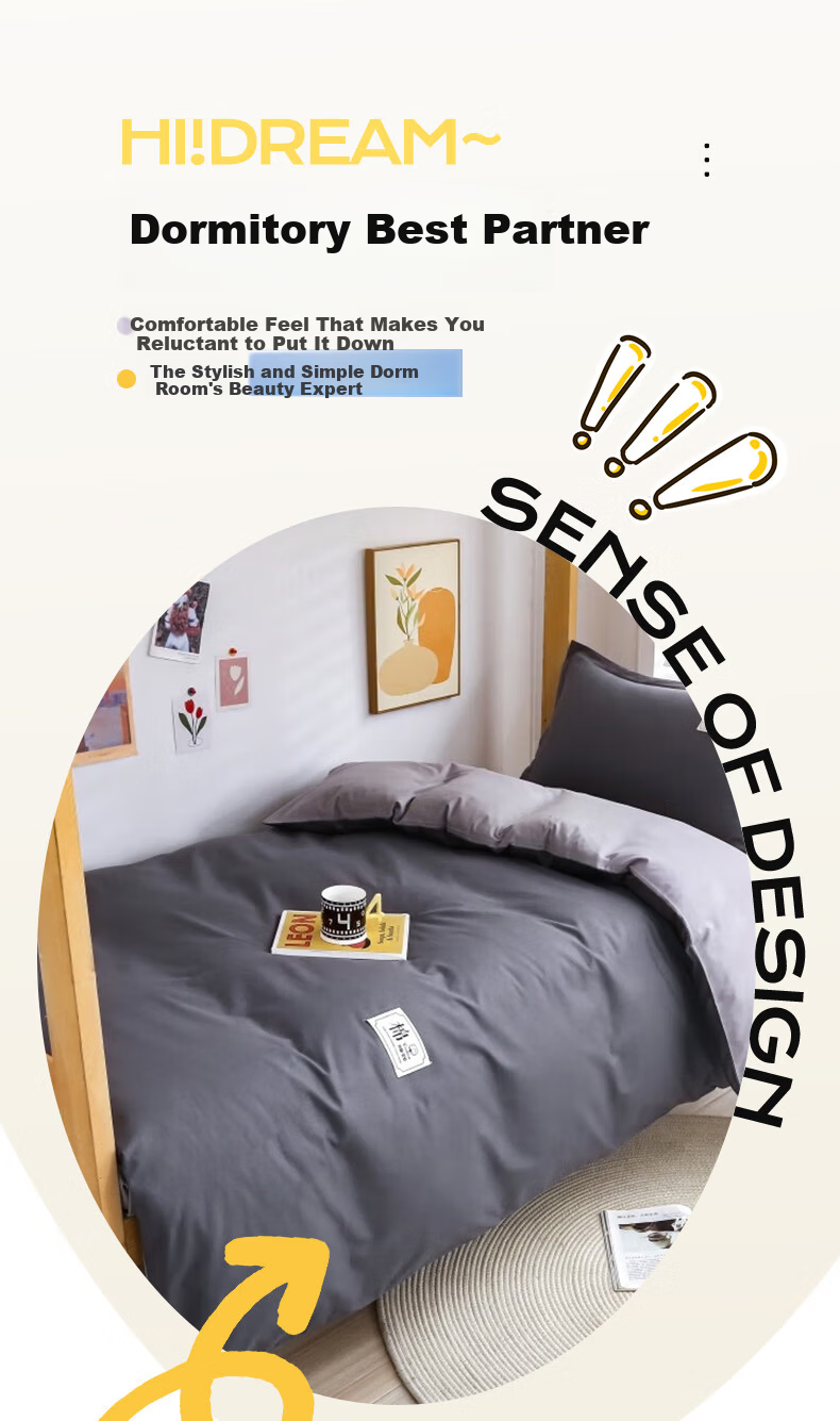 Aiwei College Dormitory Six-Piece Set Thin Mattress Pillow 1.5 Jin Quilt Core Quilt Cover Bed Sheet Pillowcase Speed Gray 0.9m Bed 2