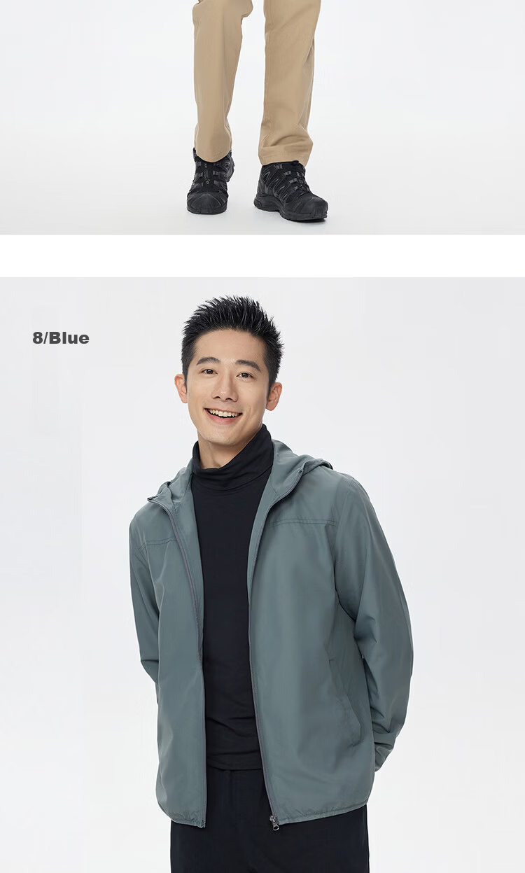 Giordano Men's Windproof Jacket 2026 Spring New Outdoor Zip-up Windbreaker Loose Hooded Coat 01075749 14