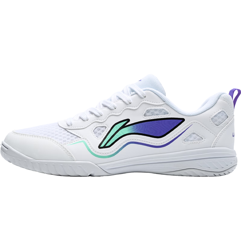 LI-NING Table Tennis Shoes National Team Unisex Professional Training Competition Badminton Sports Shoes Star Purple Size 45