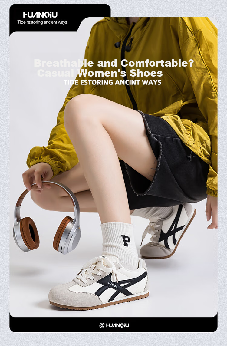 Global Black German Training Shoes Niche Design Casual Sneakers 2026 Spring New Campus Versatile Lightweight Women's Shoes 1