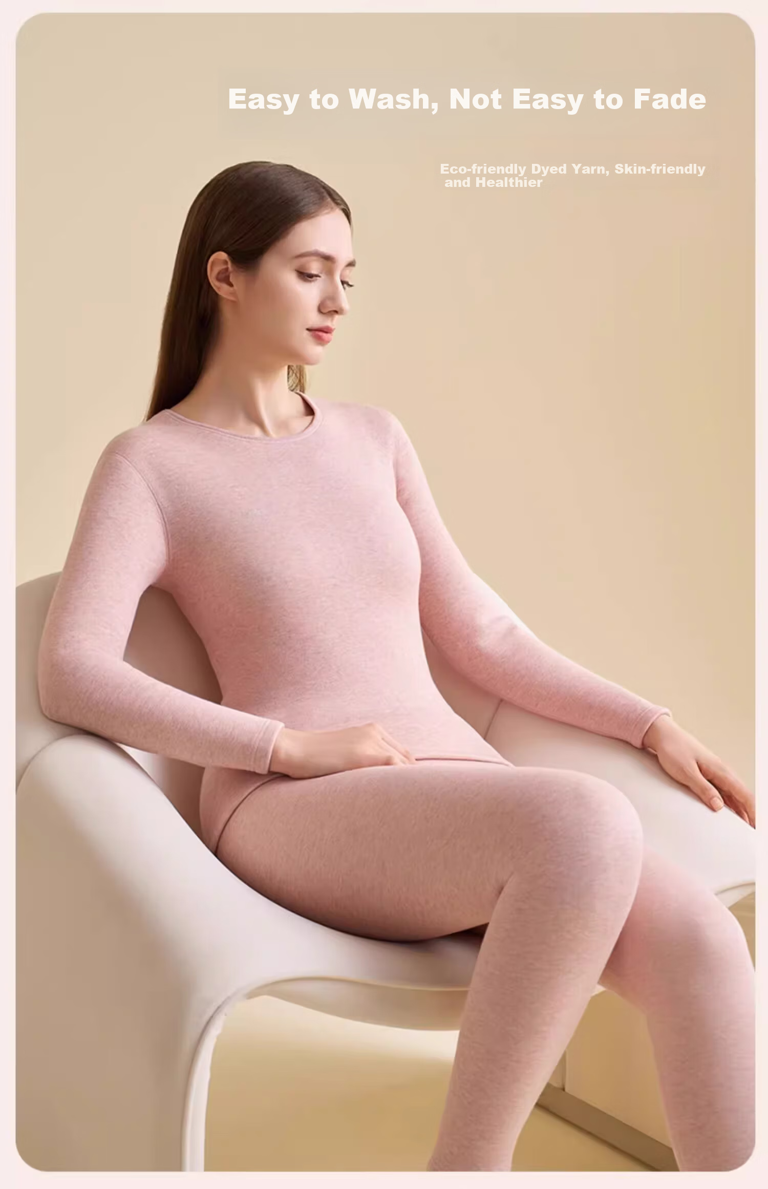 Urban Beauty Women's Thermal Underwear Set Autumn Winter Fleece Lined Thickened Flame Velvet Minus 40°C Cold Resistant Windproof 18