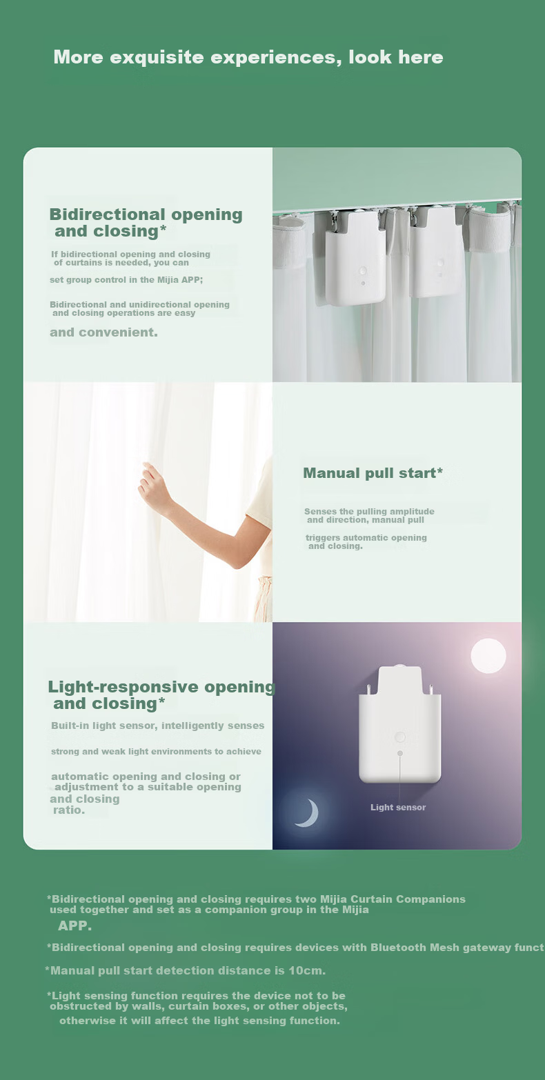 Mijia Xiaomi Mijia Curtain Companion (Roman Rod Version) Smart Electric Automatic Curtain Ready to Use 10