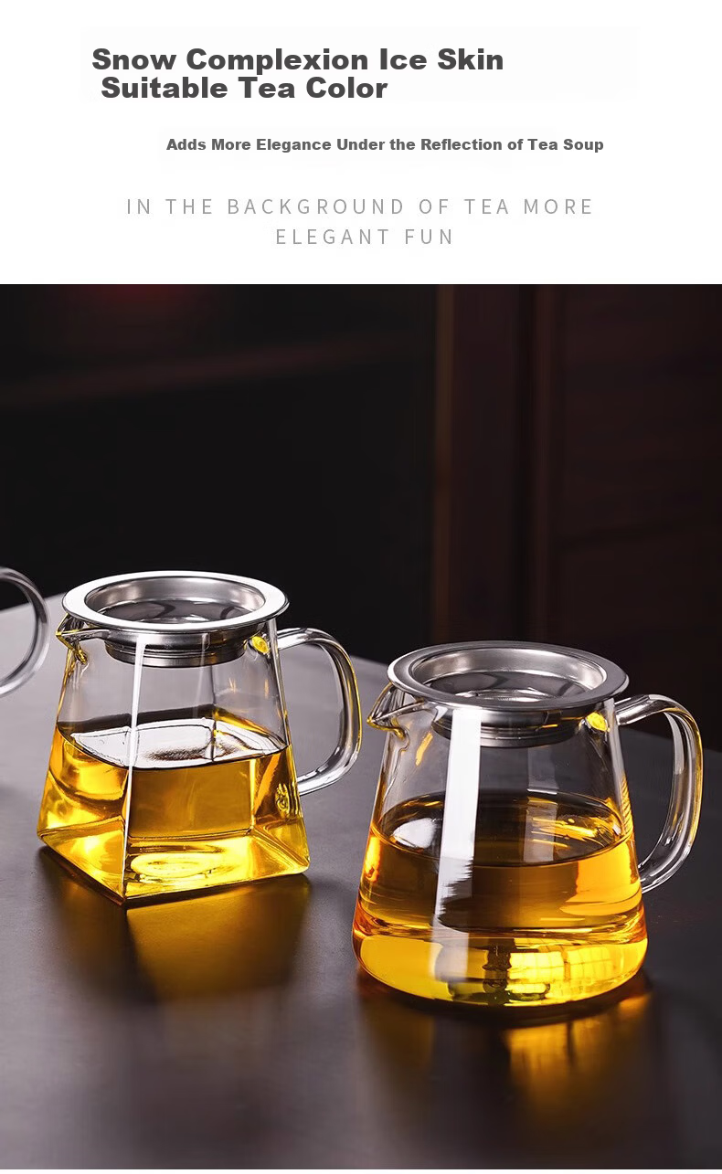 Glass Fair Cup with Tea Strainer Filter Gongdao Cup Tea Set Accessory Kung Fu Tea Cup 3