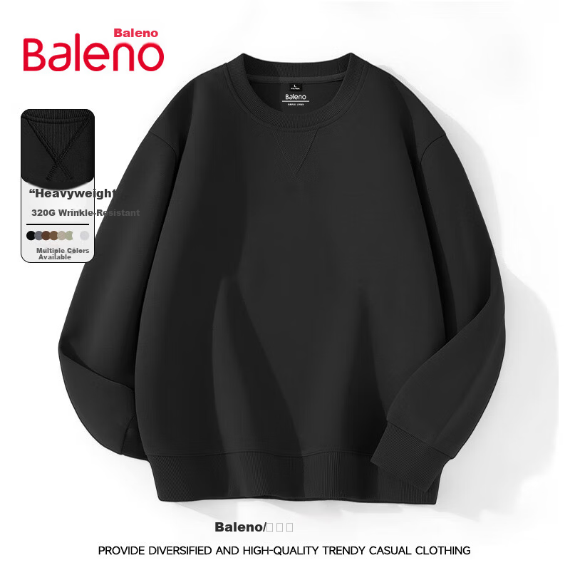 Baleno Men's Autumn Sweatshirt Casual Long Sleeve T-Shirt Youth Outdoor Sports Loose Fit Crew Neck Base Shirt