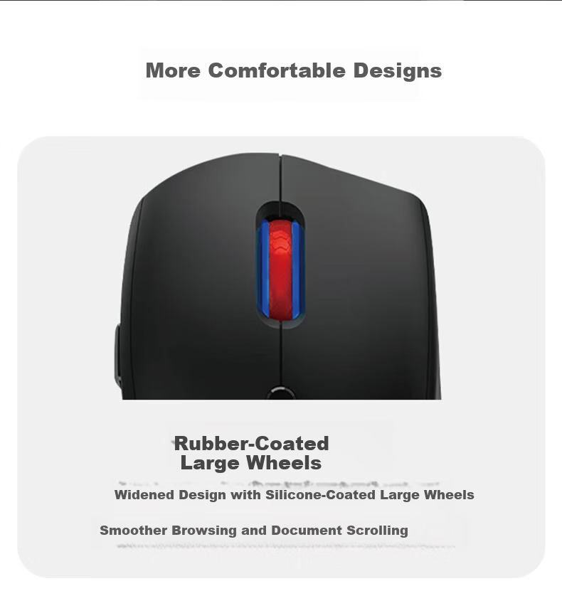 Lenovo Wired Mouse MW11, Office Mouse Portable, Quiet Buttons, USB Interface, 1.5-Meter Cable, Plug And Play, All-In Laptop Desktop Mouse 8