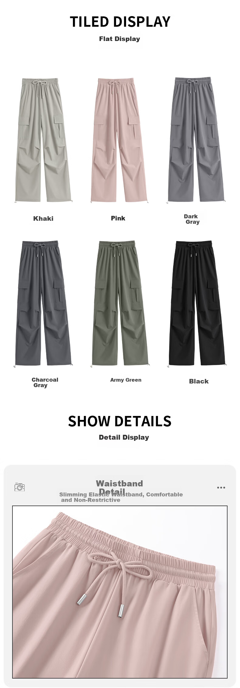 MJ STYLE Women's Workwear Straight-Leg Pants 2026 Spring Summer New Softshell Outdoor Sports Wide-Leg Casual Trousers 9