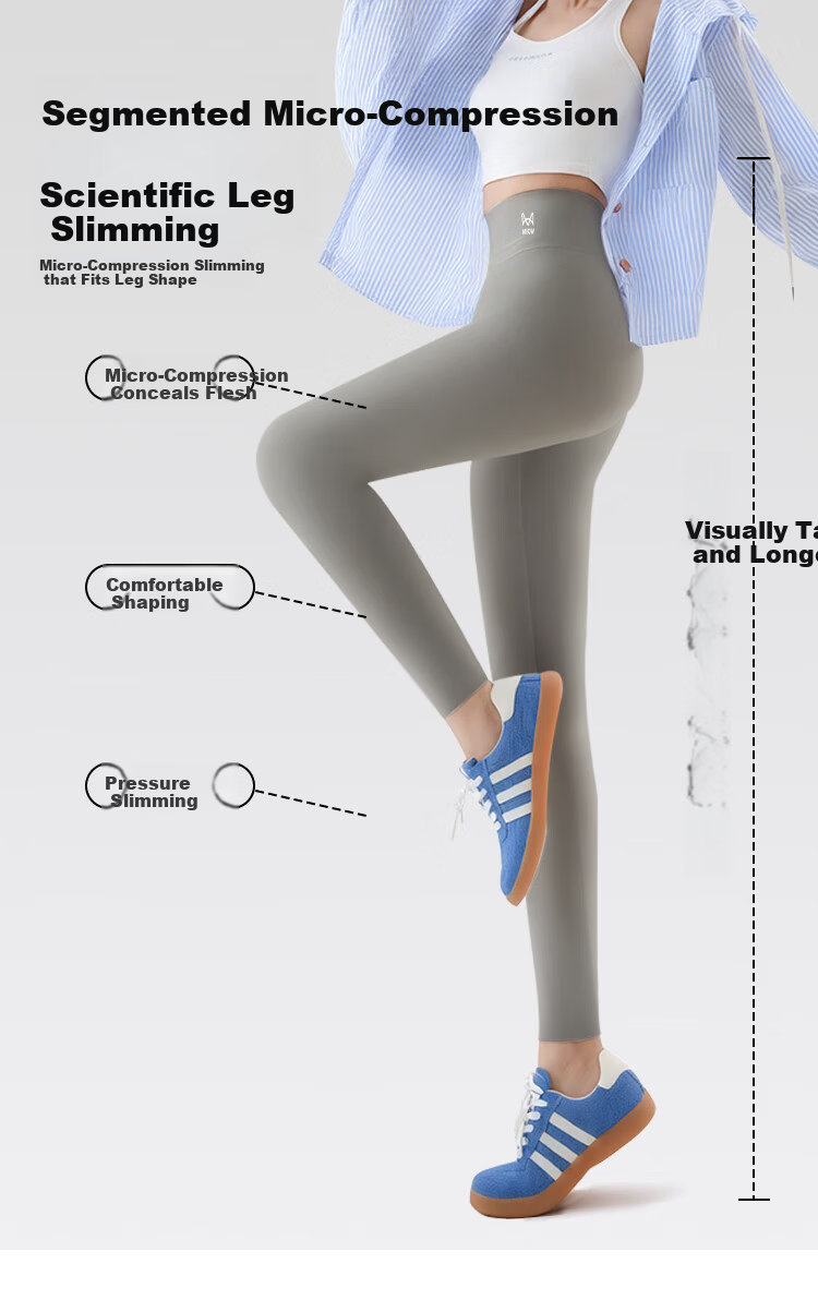 MiiOW High Waist Sharkskin Leggings Women Thin Summer Base Layer Ice Silk Nine-Point Tight Yoga Pants Gray 4