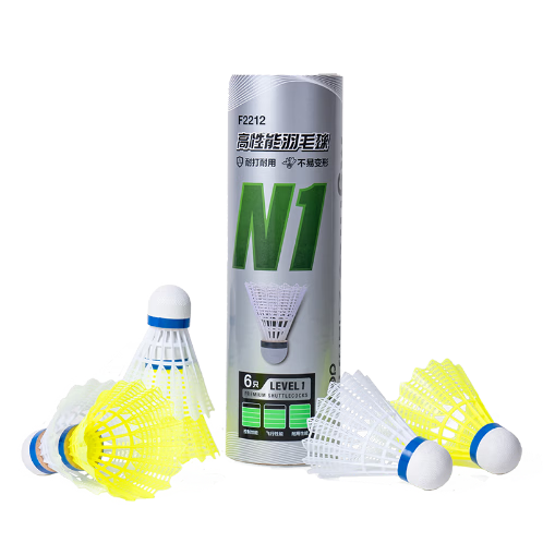 Deli Badminton Shuttlecocks Durable Windproof Plastic Training Indoor Outdoor Professional Stable Flight Nylon Shuttlecocks 6-Pack