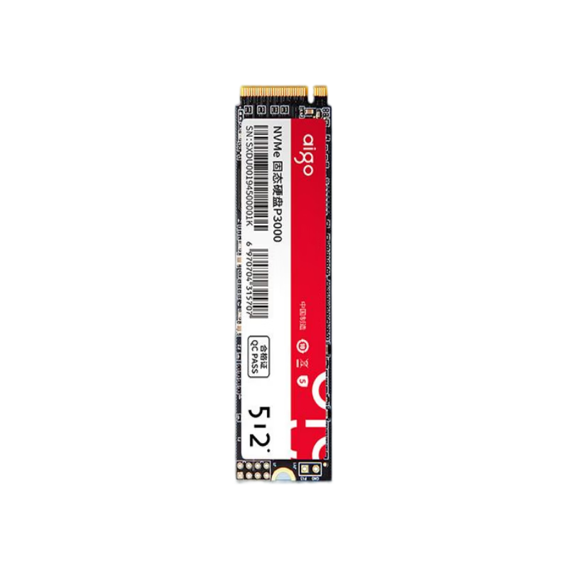 Aigo 512GB SSD Solid State Drive M.2 Interface NVMe Protocol PCIe 3.0 High-Performance Controller Compatible with Desktop And Laptop P3000 Read Speed 3400MB/s