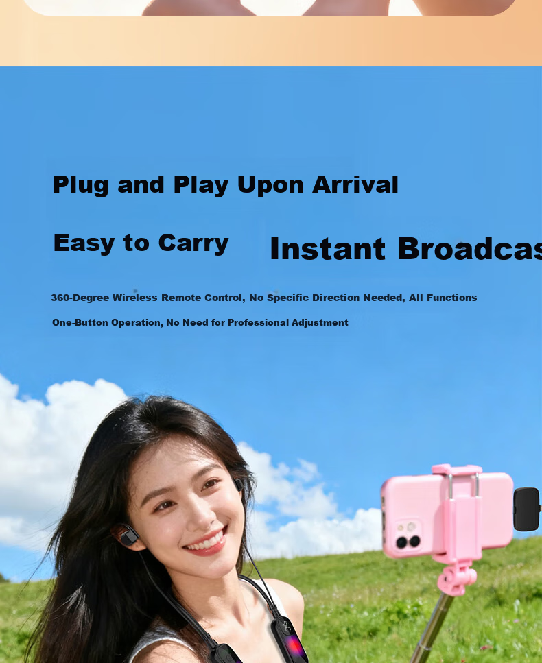 Cuckoo G10T Wireless Live Sound Card Set Headset Microphone Integrated Neckband Open Outdoor Internet Celebrity Singing Equipment Live Streaming 10