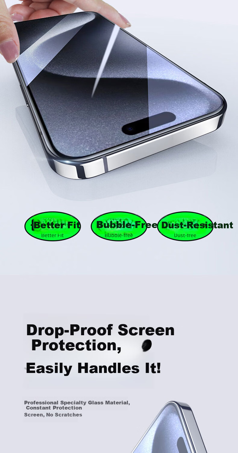 Mingying [AR Anti-Reflective 2-Pack] Tempered Glass Screen Protector for iPhone 12 Pro Max, Full Coverage, Dust-Free Installation, HD Anti-Fingerprint Explosion-Proof Film 5