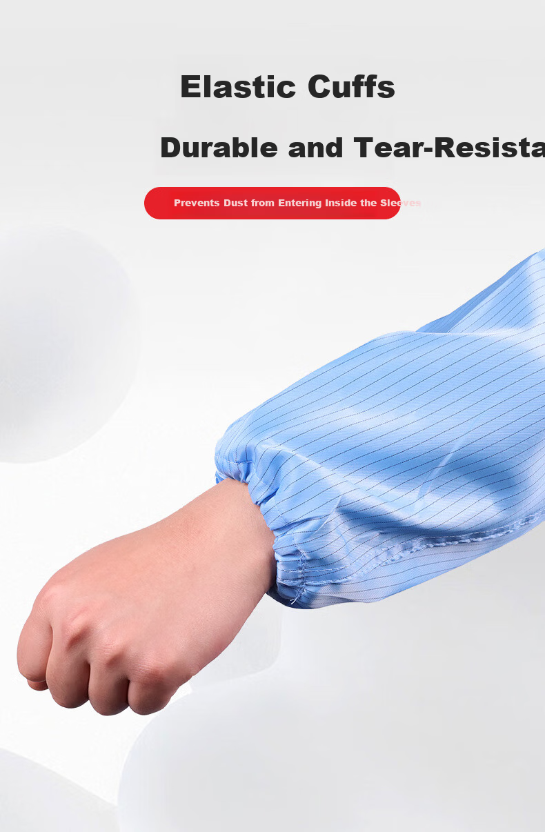 NXG One-Piece Anti-Static Coverall with Hood Dustproof Cleanroom Suit Electronic Factory Work Protective Clothing Blue XXL 6