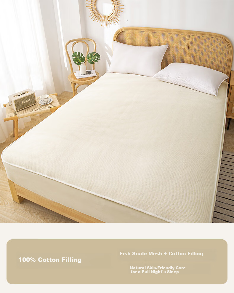 Jinhao Mattress 100% Xinjiang Cotton Quilt Mattress Warmer Pad Full Cotton Thickened Cotton Wadding 120*200cm 2