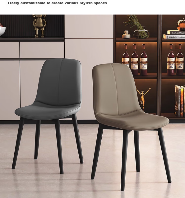 Xiangzhubian Dining Chair Home New Style Stool Backrest Chair Light Luxury Nordic High-end Restaurant Master Chair Off-white 18