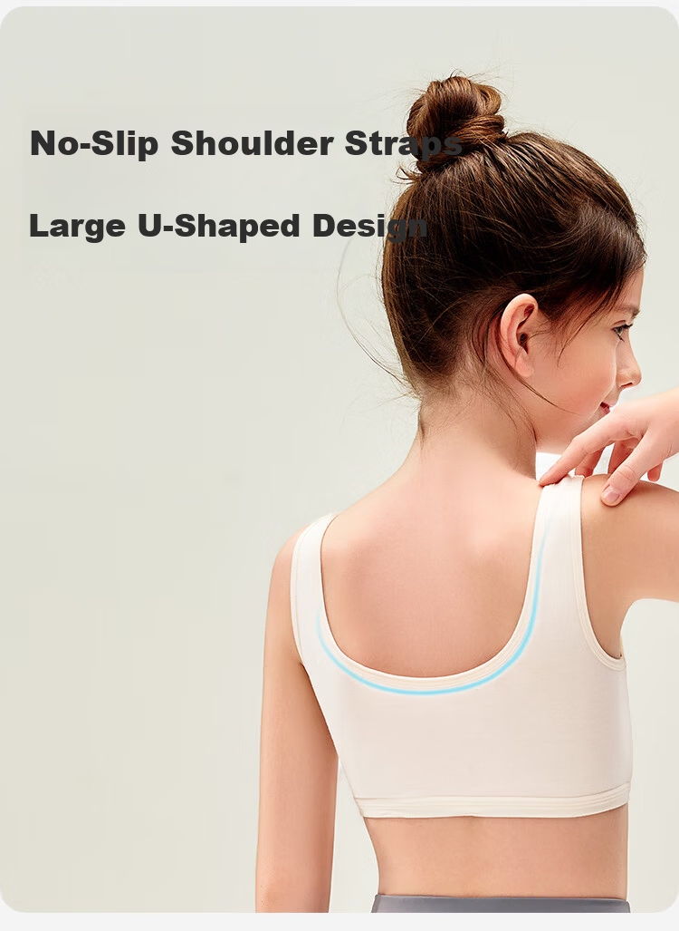 Ying's 7A Antibacterial Girls' Underwear Stage 1 Girls' Cotton Breathable Vest for Elementary School Girls 9-12 Years Old 10