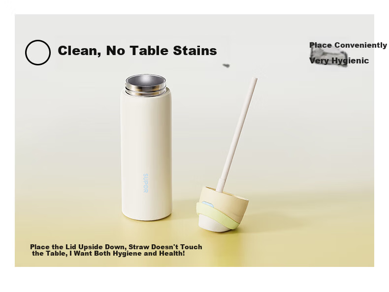 SUPOR Large Capacity 316L Stainless Steel Insulated Water Bottle Portable Straw Cup for Students 8