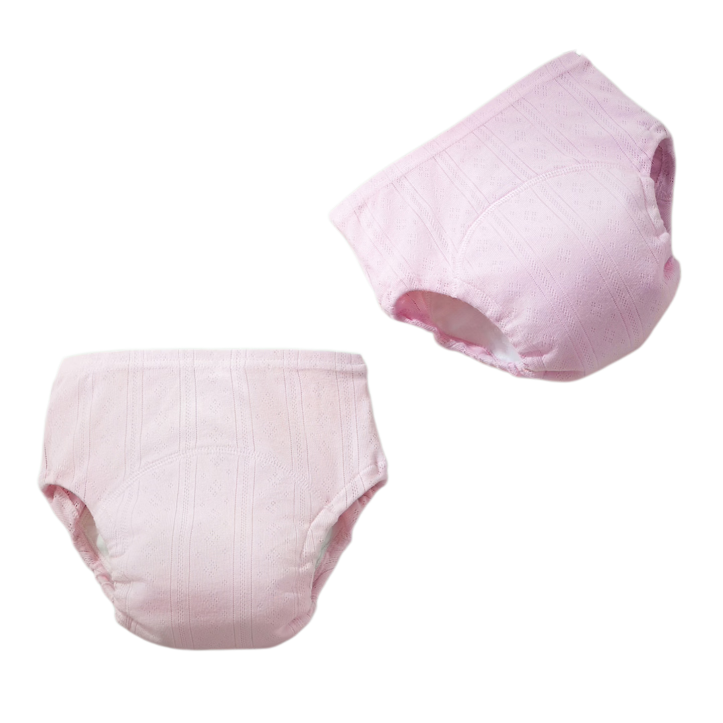 Beitaisi Diaper, Baby Gauze Toilet Training Pants, Washable, Baby Diaper-Free Training Pants, Size 110, 2-Pack, Pink And Purple