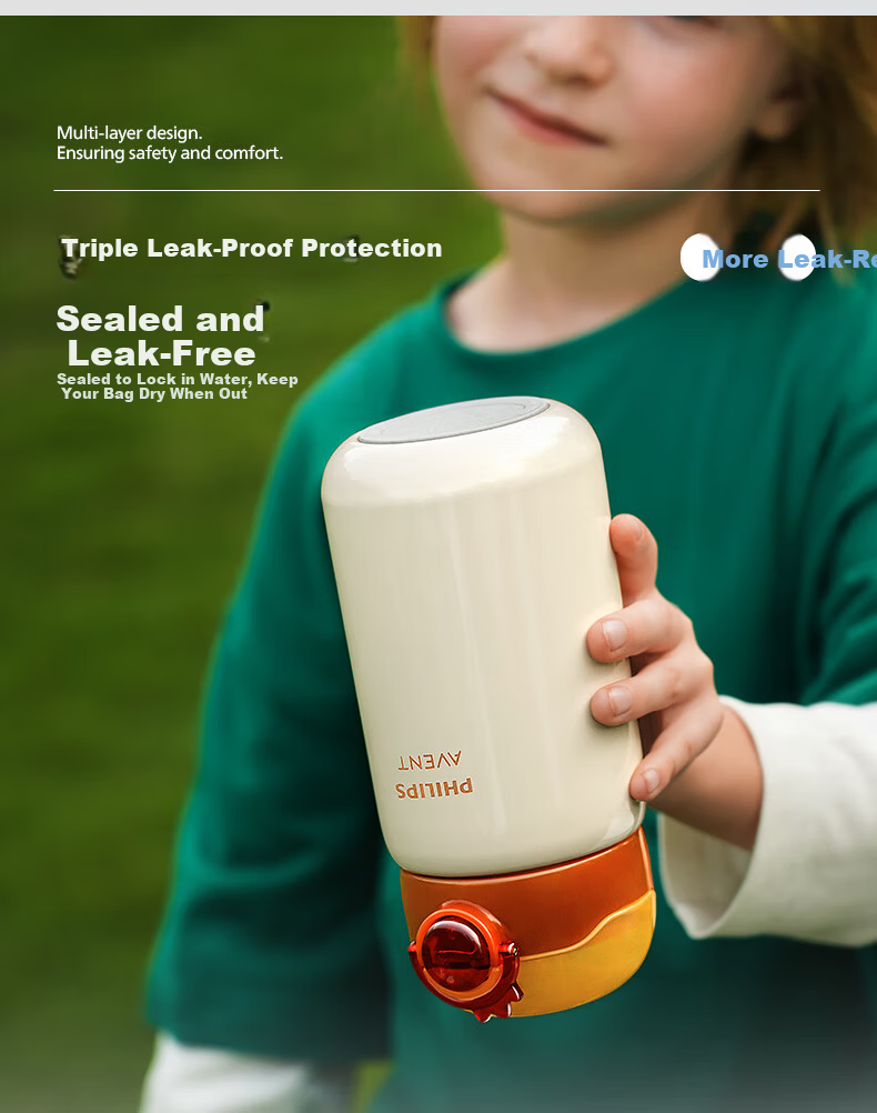 AVENT Philips Kids Insulated Straw Water Bottle Baby Toddler Kindergarten Student School Use JD Self-operated 8