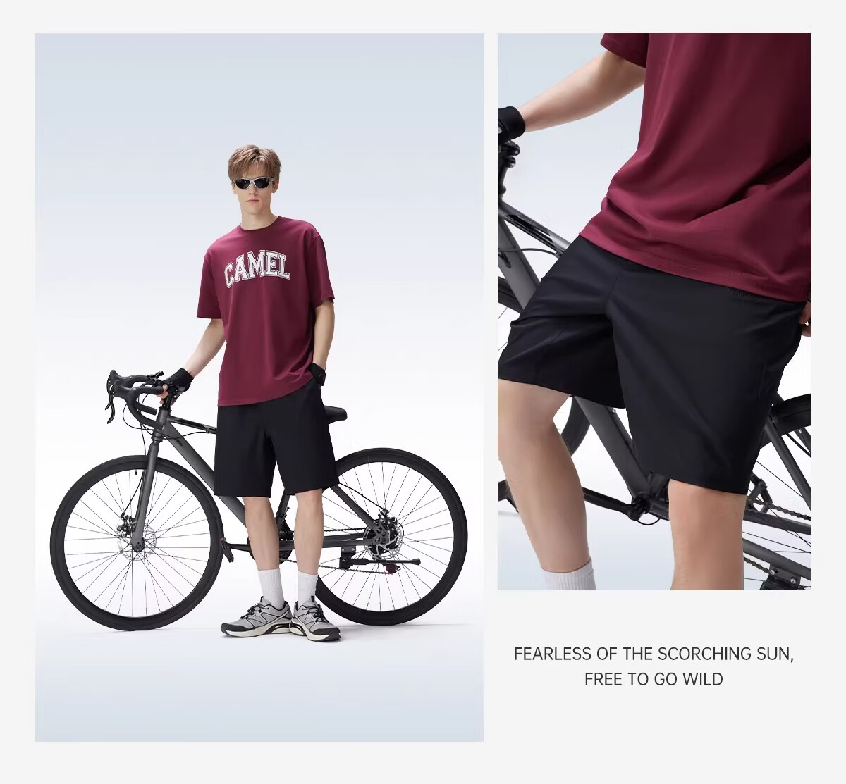 CAMEL Outdoor Quick-Dry Shorts Men 26 Spring Summer Breathable Sweat-Absorbing Refreshing Sports Shorts Hiking Sun-Protective Mountaineering Pants Women 29
