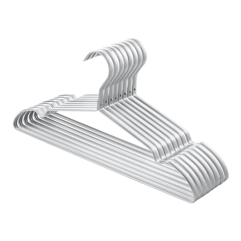 JD Original Wide-Shoulder Hangers, Aluminum Alloy Seamless Clothes Hangers, Space Aluminum Heat-Resistant Drying Machine-Specific Garment Hangers, 5 Pieces