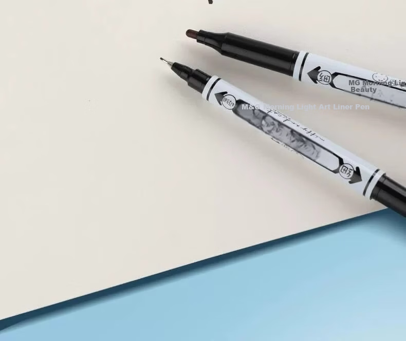 M&G M&G Black Dual-Tip Marker Pen, Waterproof Marker Oil-Based Pen, Children's Student Outlining Pen, Office Supplies, 12 Pcs SPM21302A 9