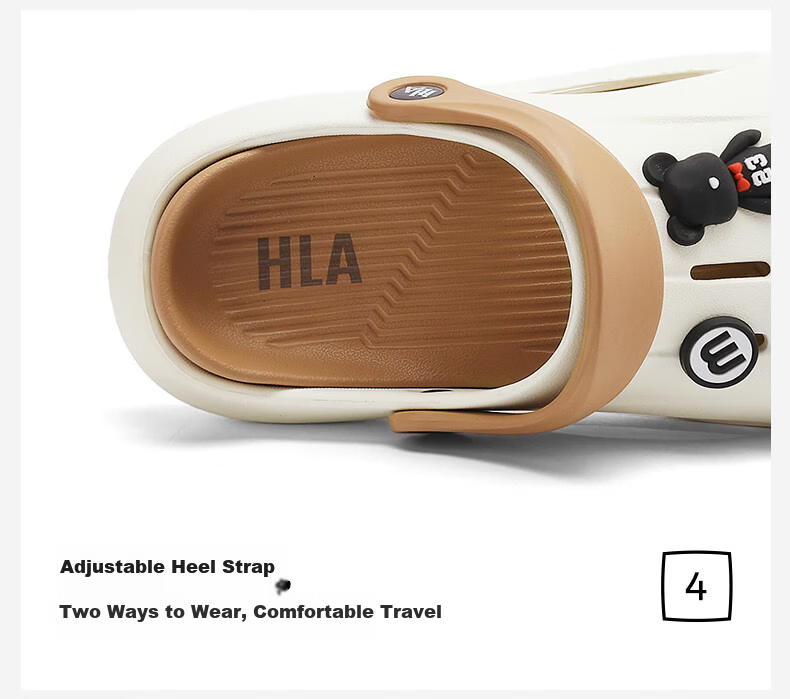 HLA Women's Comfortable Dual-Wear Casual Sandals Beach Shoes HDALXW2CEG002 Beige Orange Size 38-39 11